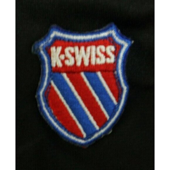 K Swiss Mens Track Jacket Top Shot Minimalist Colorblock Logo Zip Black Sz L - Picture 10 of 15